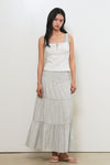 General Idea WOMAN Shirring Tiered Long Skirt