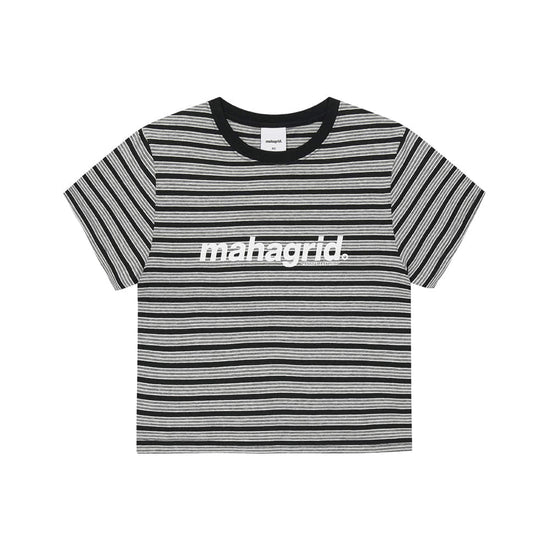 Mahagrid Stripe Basic Logo Tee
