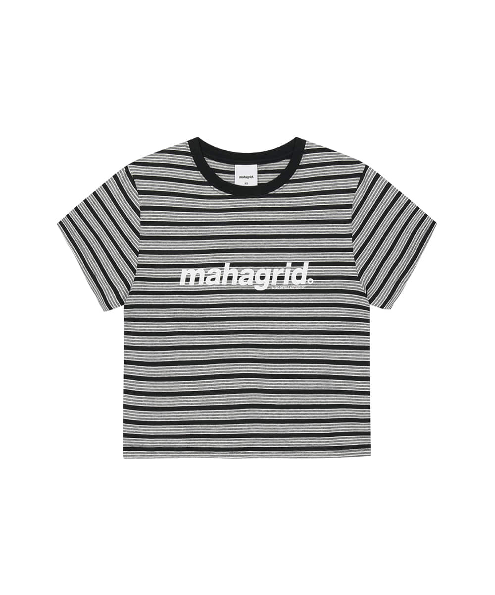 Mahagrid Stripe Basic Logo Tee