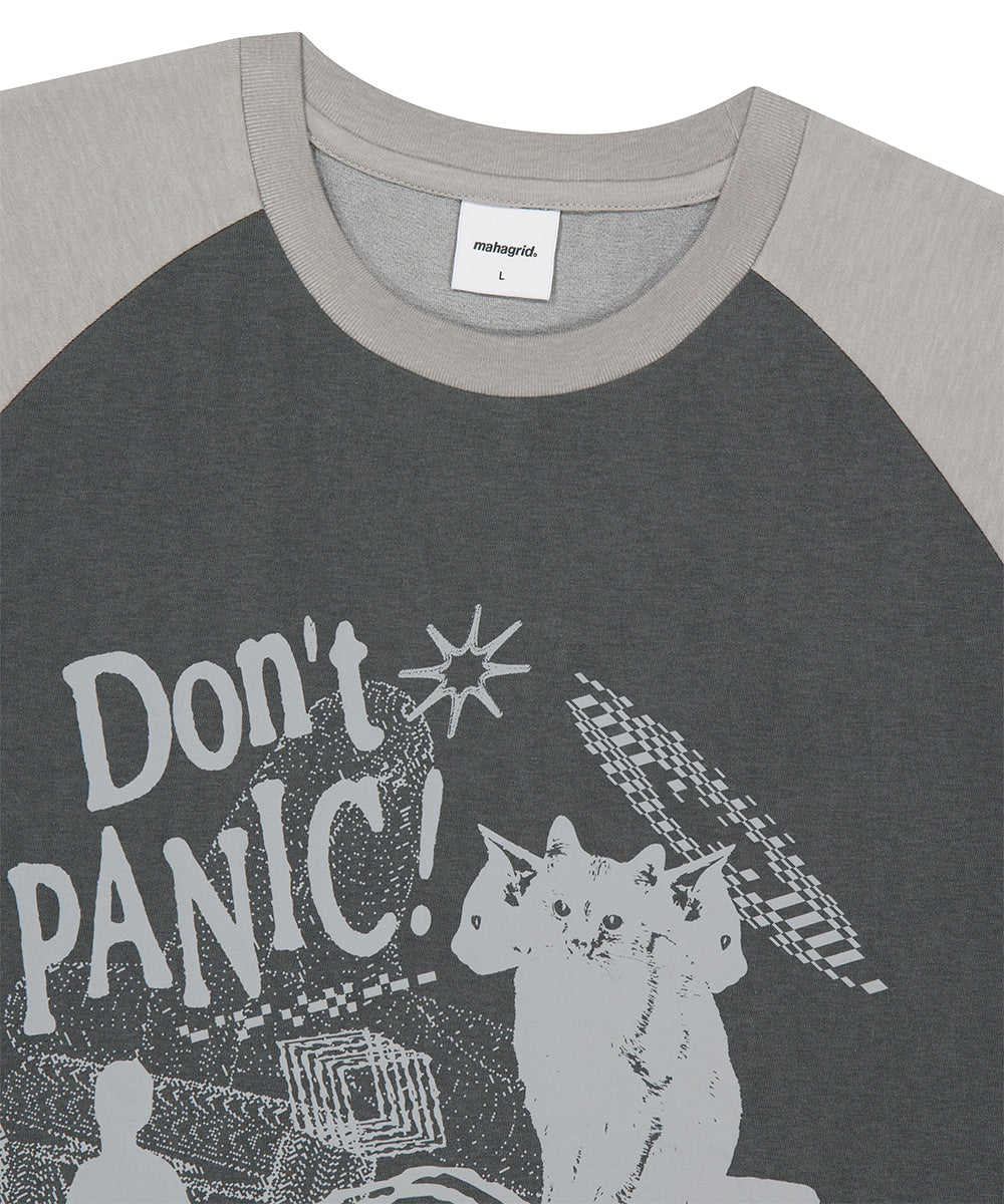 Mahagrid Don't Panic Pigment Raglan Tee