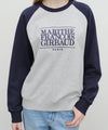 Marithé François Girbaud Classic Logo Color Block Raglan Sweatshirt Burgundy