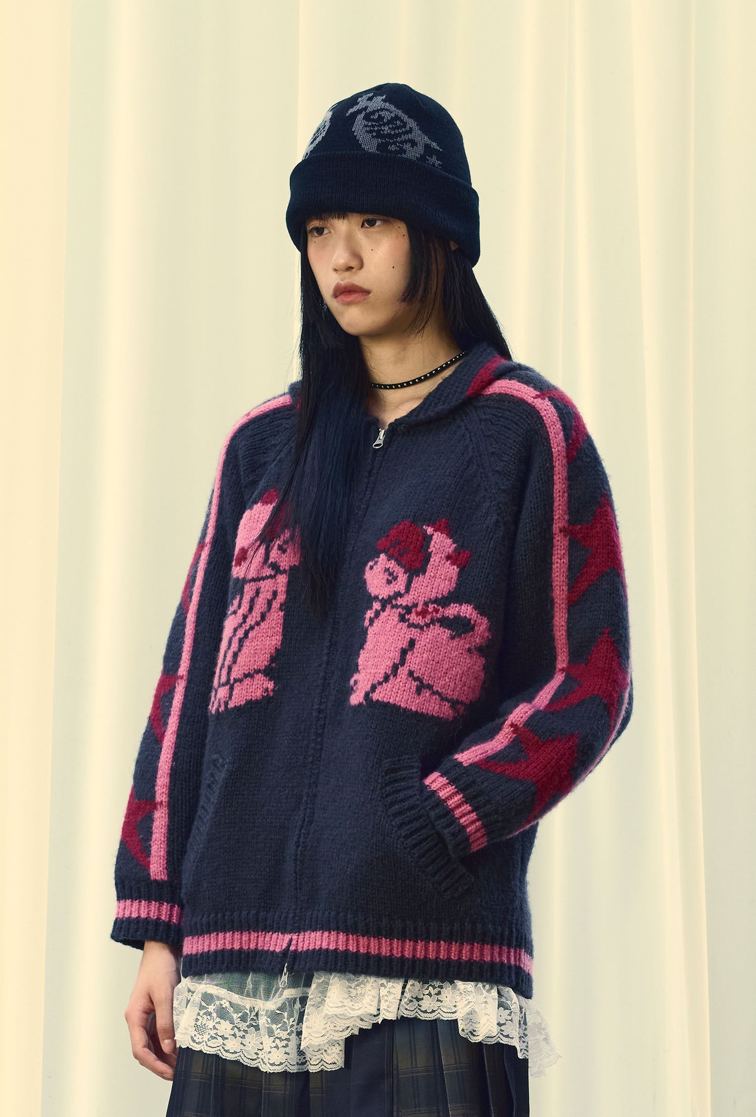 Nice Ghost Club Girl Gang Eyes Beanie