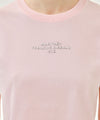 Marithé François Girbaud W SILVER LETTERING CROP TEE