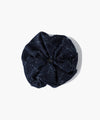 Marithé François Girbaud Classic Logo Denim Pattern Hair Scrunchie Blue