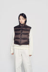 ADLV Woman Basic Logo Oversize Short Crop Duck Down Vest