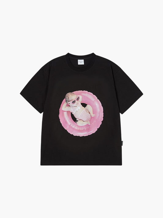 ADLV Baby Face Tube Girl Sleeve T-Shirt