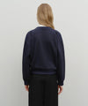 Marithé François Girbaud Women's Boat Neck Oversized Sweatshirt Navy