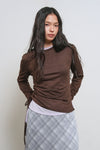 General Idea WOMAN Shirring Long Sleeve T-Shirt