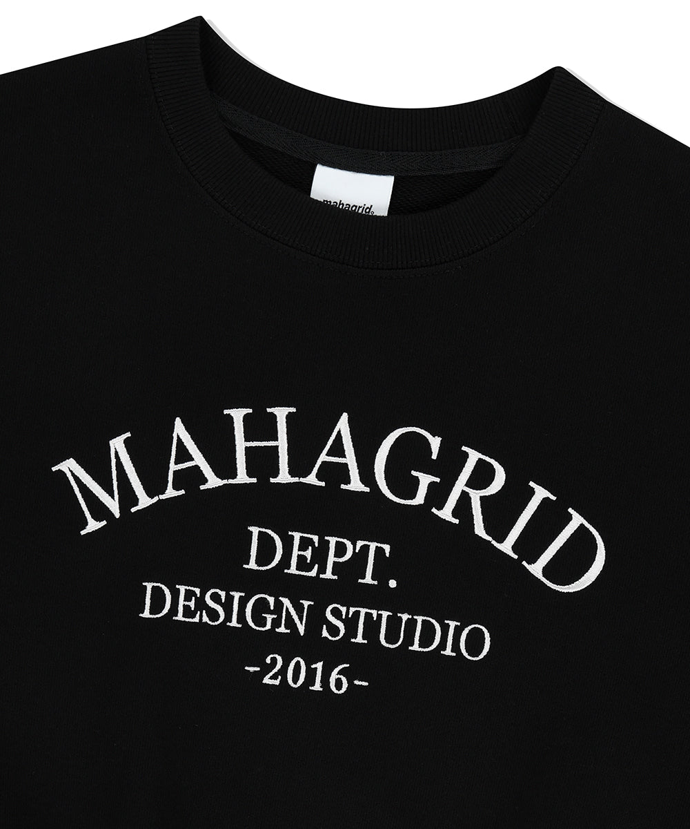 Mahagrid ARCH DEPT CROP SWEATSHIRT [BLACK]