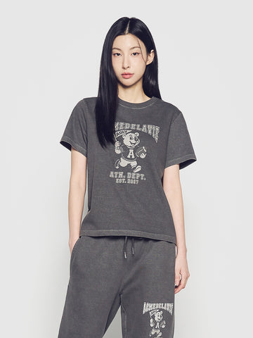 ADLV Woman Football AC Bear Pigment Short Sleeve T-Shirt