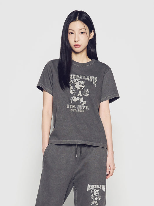 ADLV Woman Football AC Bear Pigment Short Sleeve T-Shirt