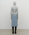 Marithé François Girbaud W Classic Corduroy Midi Skirt Sky Blue
