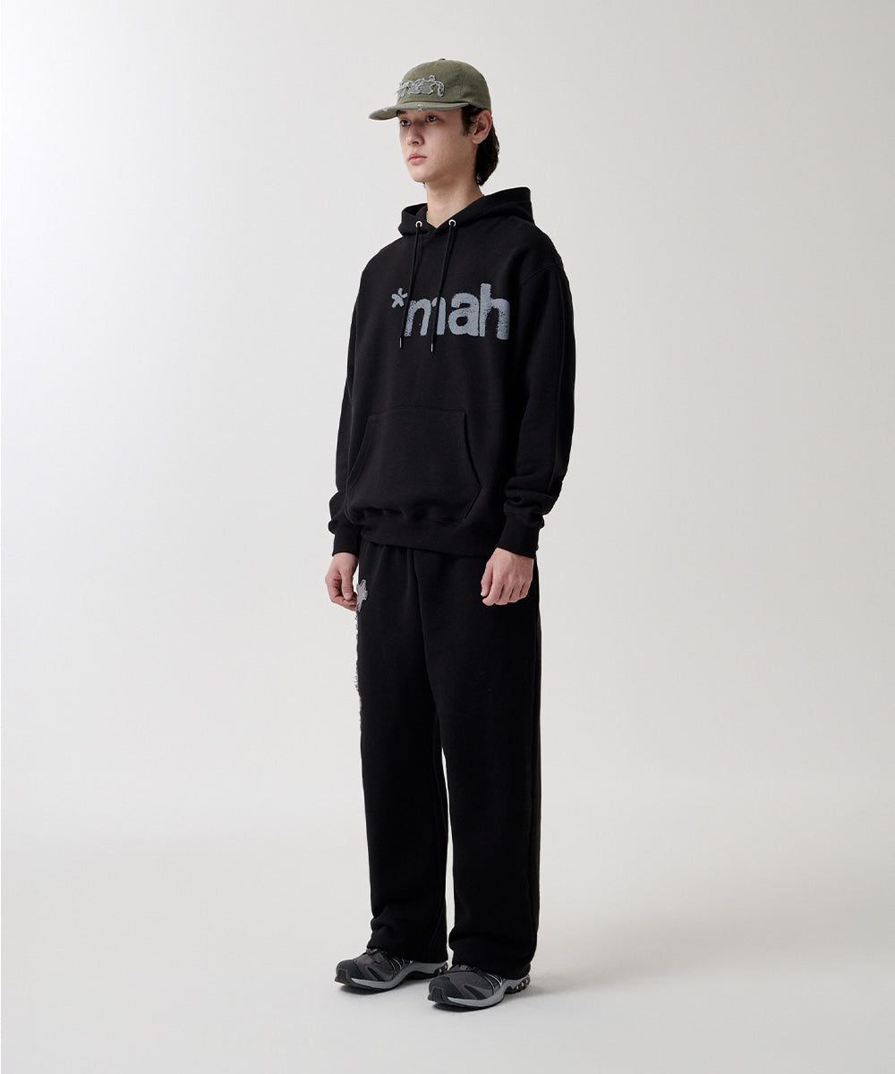 Mahagrid mah CUT OFF APPLIQUE SWEATPANT