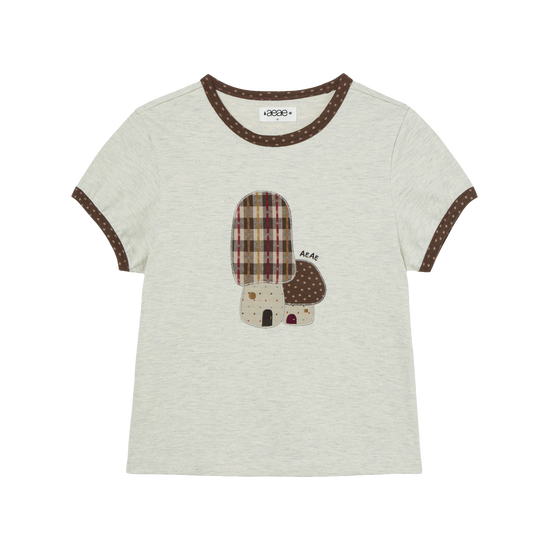 AEAE Mushroom Applique Tee