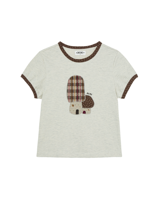 AEAE Mushroom Applique Tee