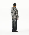Mahagrid Camo Applique Zip Up Hoodie
