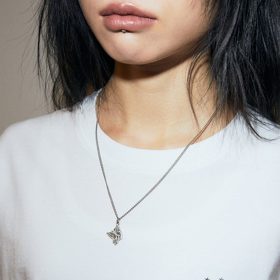 Mahagrid Melting Butterfly Necklace [Silver]