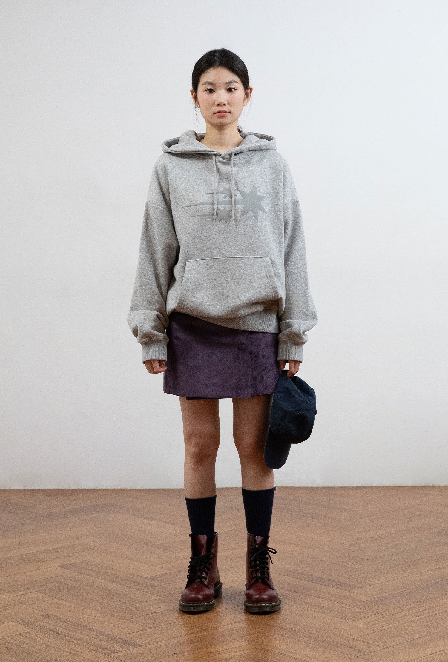 Nice Ghost Club 3 Star Hoodie Grey