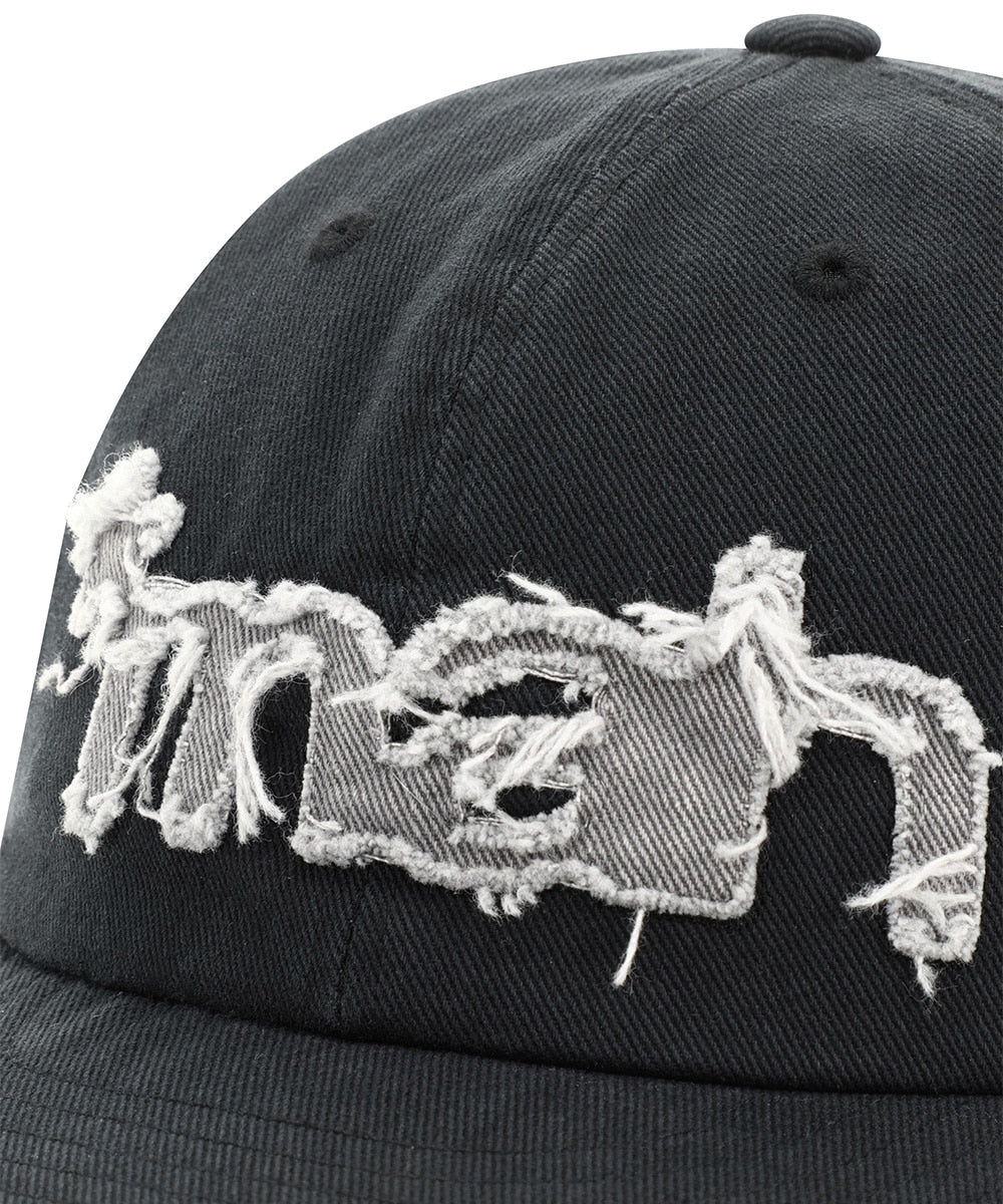 Mahagrid Washed Raw Cut Mahagrid Cap in Black
