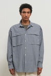 General Idea UNISEX Loose Fit Stripe Pocket Shirt
