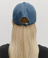 Marithé François Girbaud Denim Washing Classic Logo Covered Cap Light Blue