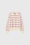 General Idea WOMAN Multi Stripe Loose Collar Knit