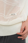 General Idea WOMAN Sheer Net Button Collar Half Knit
