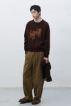 General Idea UNISEX Twin Dog Jacquard Knit Pullover