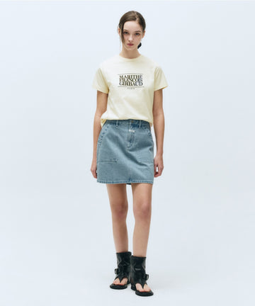 Marithé François Girbaud Women's Fatigue Denim Skirt