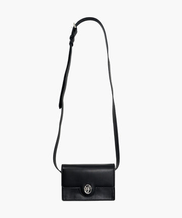 Marithé François Girbaud Circle Logo Card Wallet Bag Black