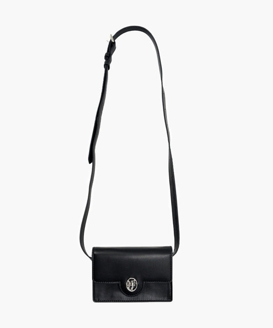Marithé François Girbaud Circle Logo Card Wallet Bag Black