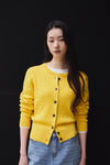 General Idea WOMAN GNRL Signature Superfine Wool Cable Cardigan [Light Grey]