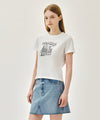 Marithé François Girbaud [REGEN] W FRENCH FRUIT SHOP GRAPHIC TEE white