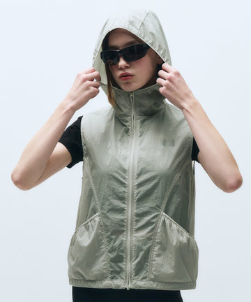 Marithé François Girbaud MOUVEMENT W NYLON HOOD VEST