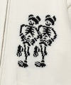 Nice Ghost Club Dancing Skeletons Zip Polo Knit