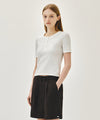Marithé François Girbaud W STRIPE HENLEY NECK TEE