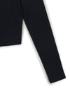 MLB Women's Basic Slim Ribbed Crop Long Sleeve T-Shirts