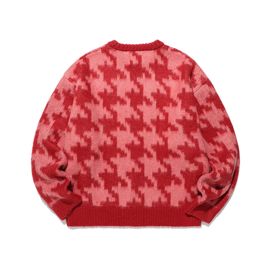 Nice Ghost Club Houndstooth Devil Rose Knit