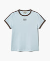 Marithé François Girbaud Mouvement W Classic Logo Slim Ringer Tee White