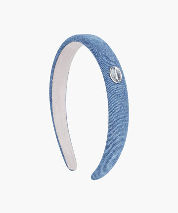 Marithé François Girbaud Regular Logo Slim Denim Hairband