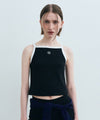 Marithé François Girbaud Women's Color Block Square Neck Sleeveless Stripe Top