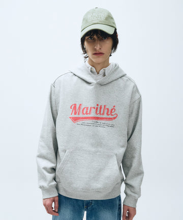 Marithé François Girbaud VINTAGE BASEBALL HOODIE heather gray