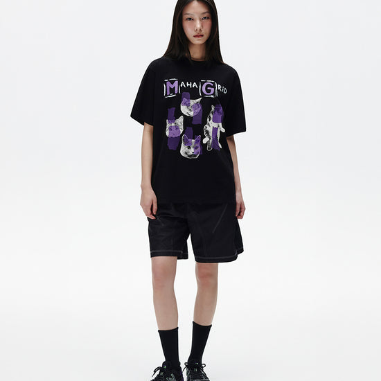Mahagrid Cat Dream Tee [Black]