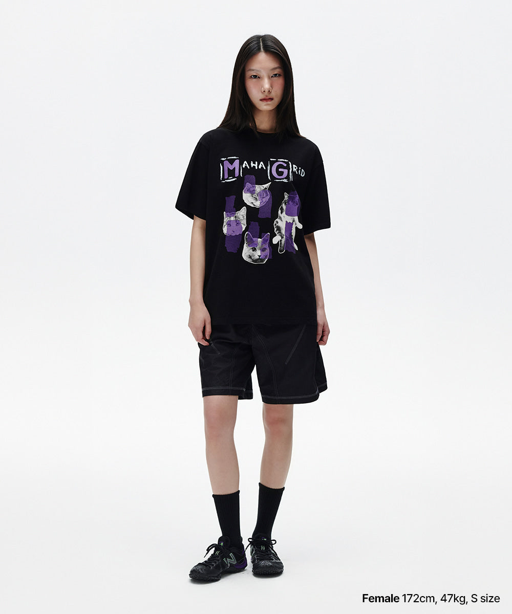 Mahagrid Cat Dream Tee [Black]