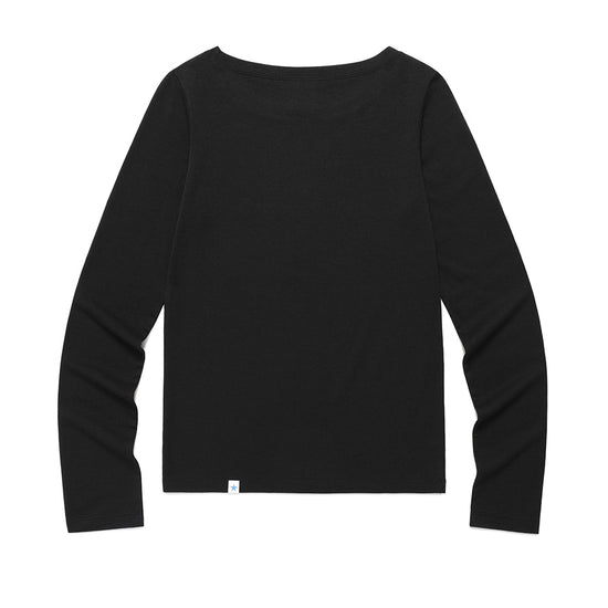 Cavish W SYMPHONY LONG SLEEVE TEE [BLACK]