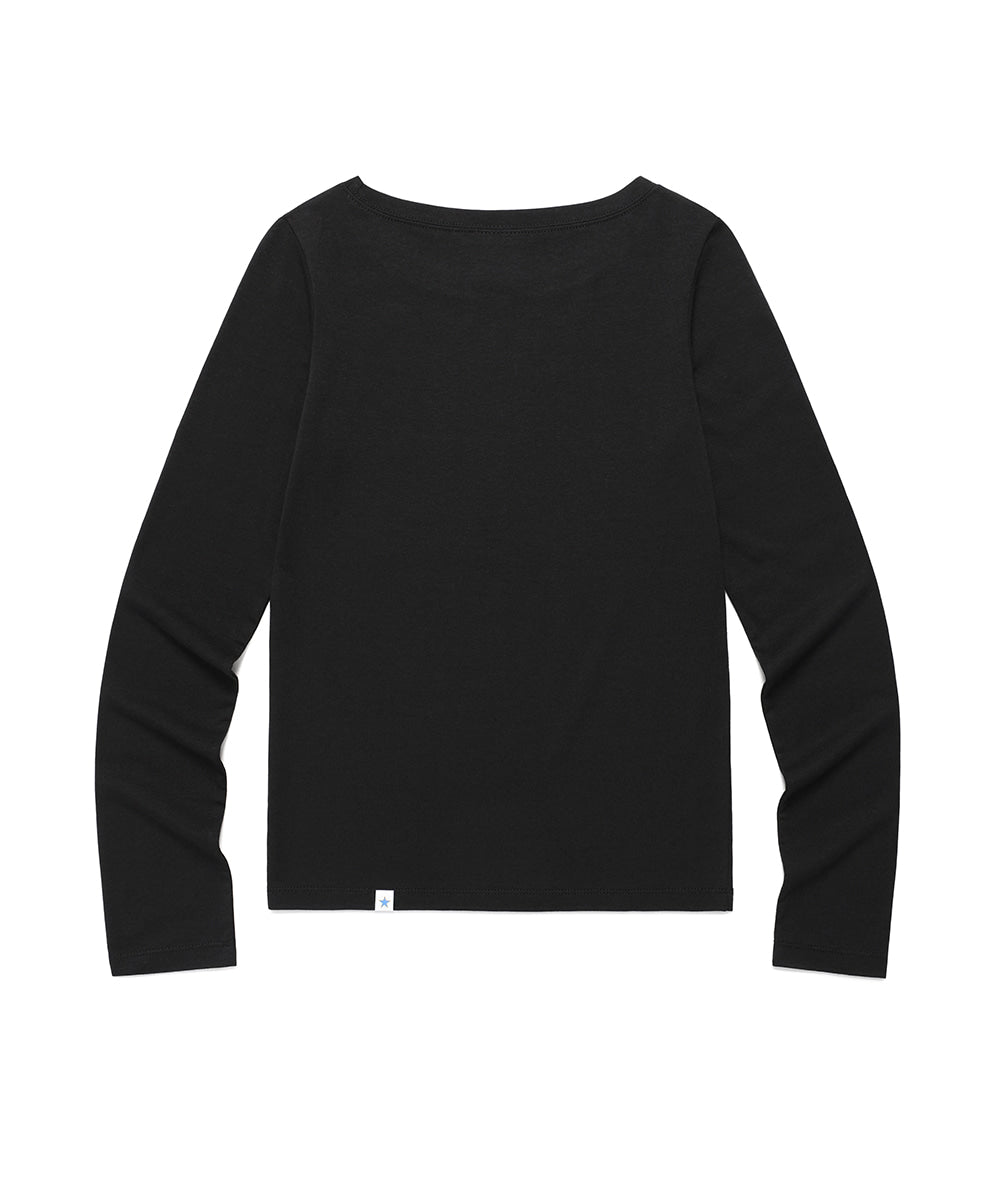 Cavish W SYMPHONY LONG SLEEVE TEE [BLACK]