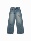 ADLV Women's Semi Boots Cut Washed Denim Pants