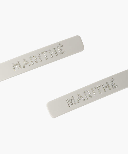 Marithé François Girbaud Regular Logo Metal Ball Hair Pin 2 Pack Ivory
