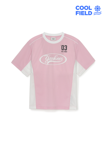 MLB [cool Field] Basic Outdoor Blocking Round Logo T-shirt