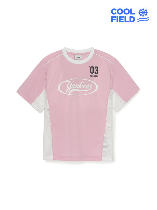 MLB [cool Field] Basic Outdoor Blocking Round Logo T-shirt